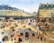 Camille Pissarro Theater Square, the French winter morning china oil painting reproduction